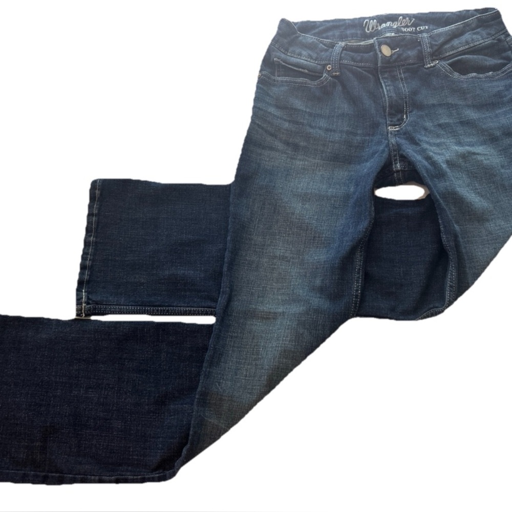 Wrangler Women's Retro Jeans 9/32 Dark Blue BootCut Mid-Rise Western EUC